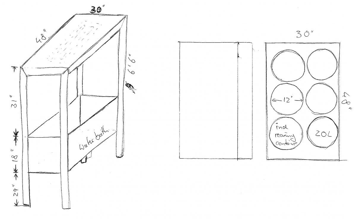 Early in November 2014, the first sketches of a rearing unit prototype started to go to the machine shop ...